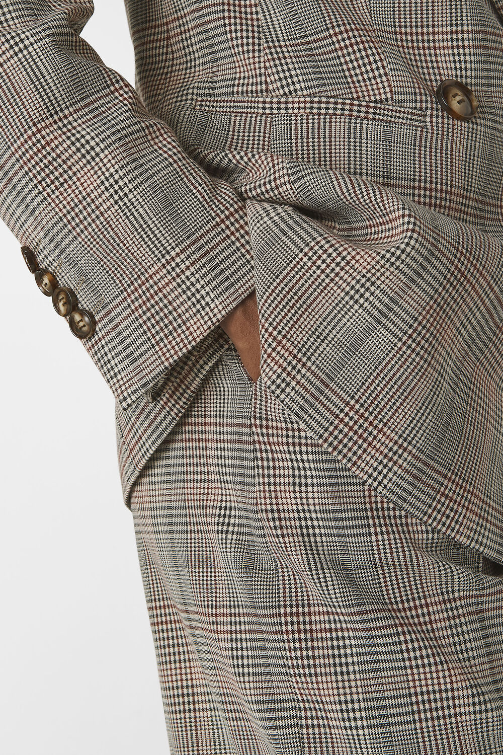Hourglass Check Blazer Multicolour