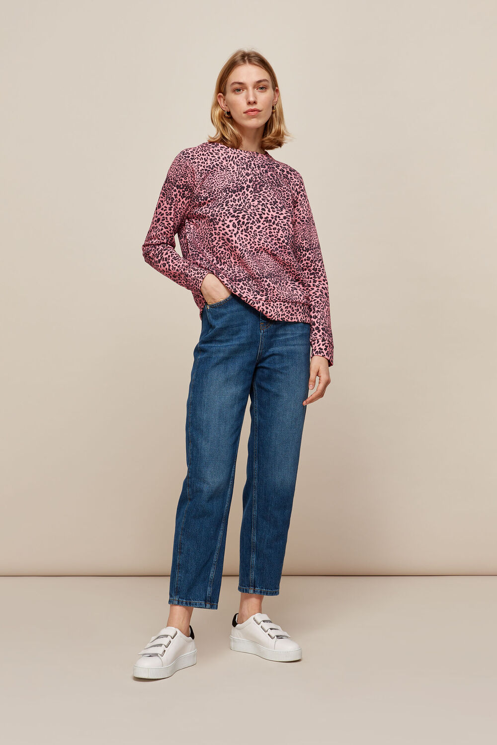 Wild Cat Printed Sweatshirt Pink/Multi
