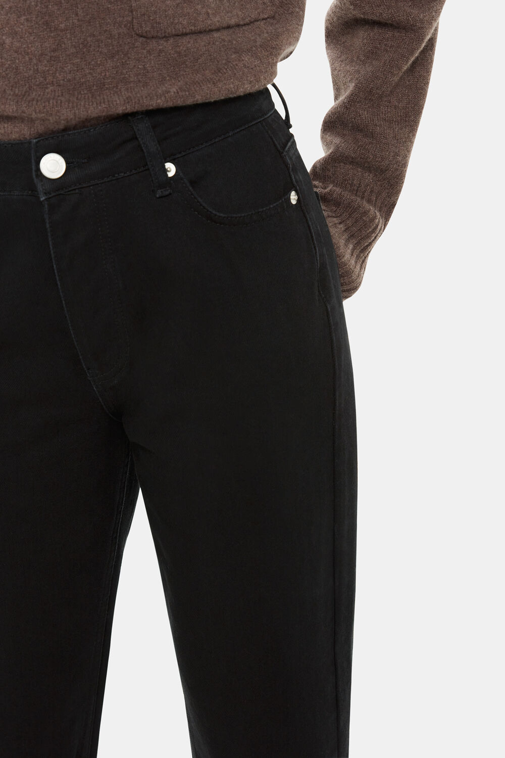 Solid Black Authentic Mollie Straight Jean