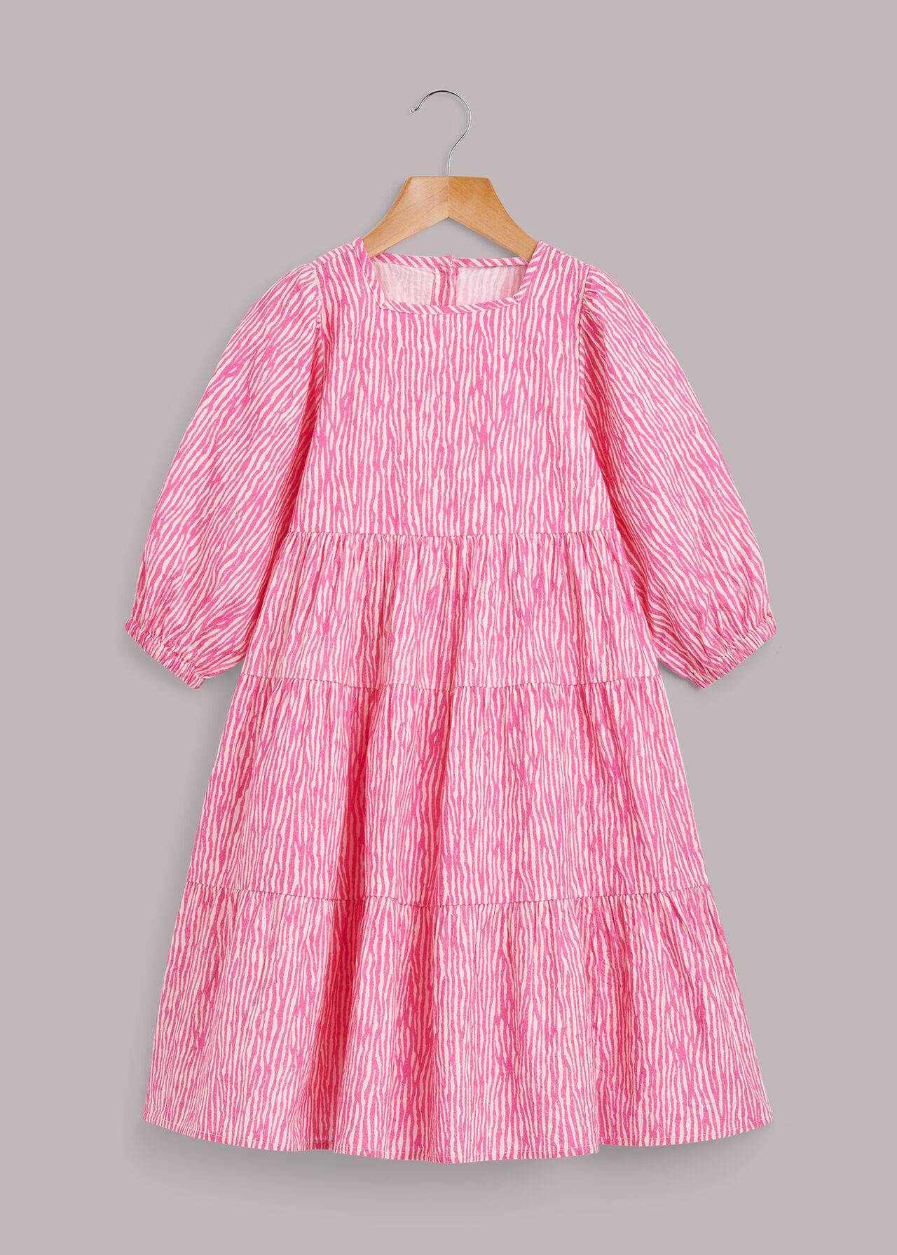 Romy Uneven Lines Tiered Dress