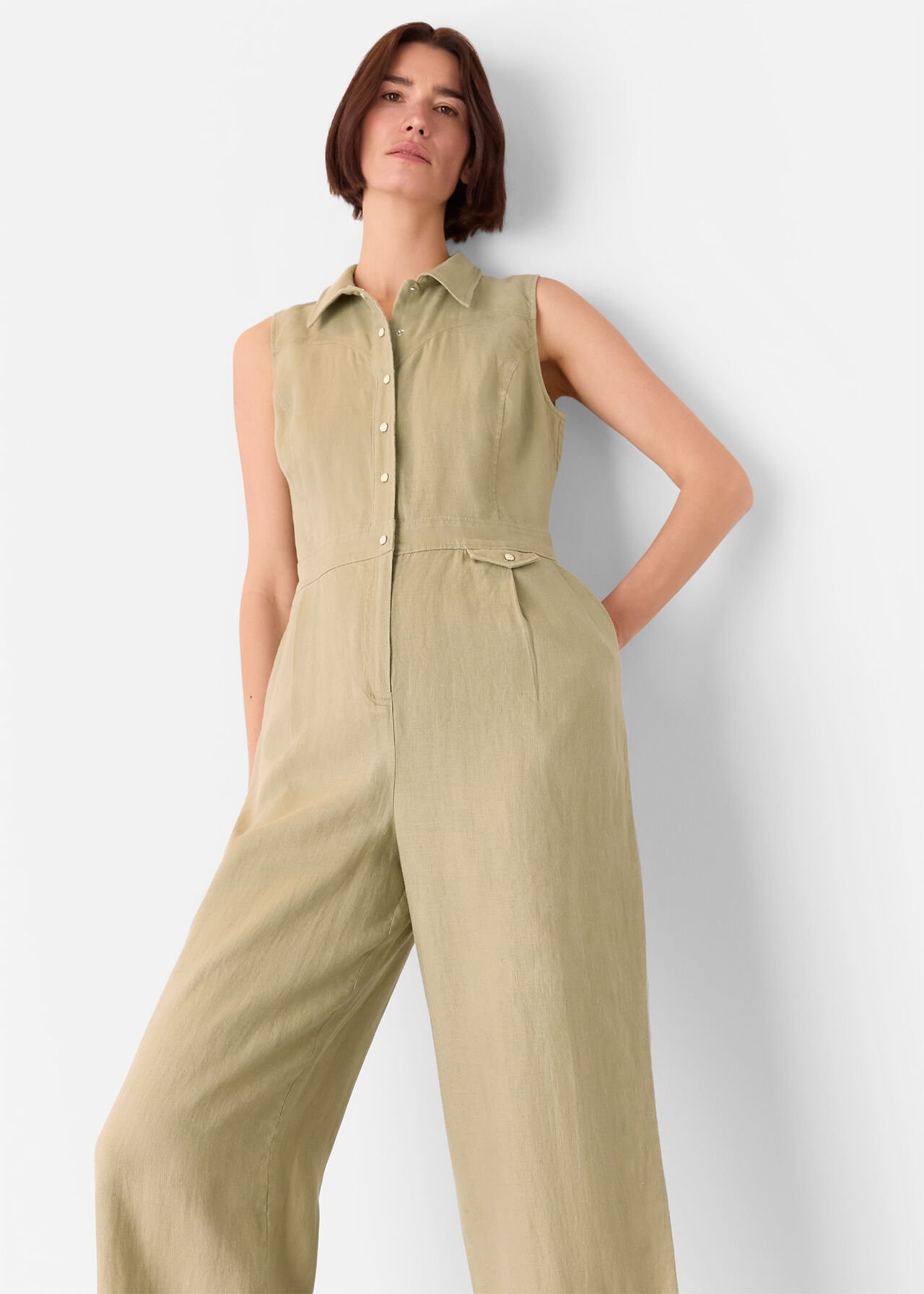 Ellis Western Linen Jumpsuit