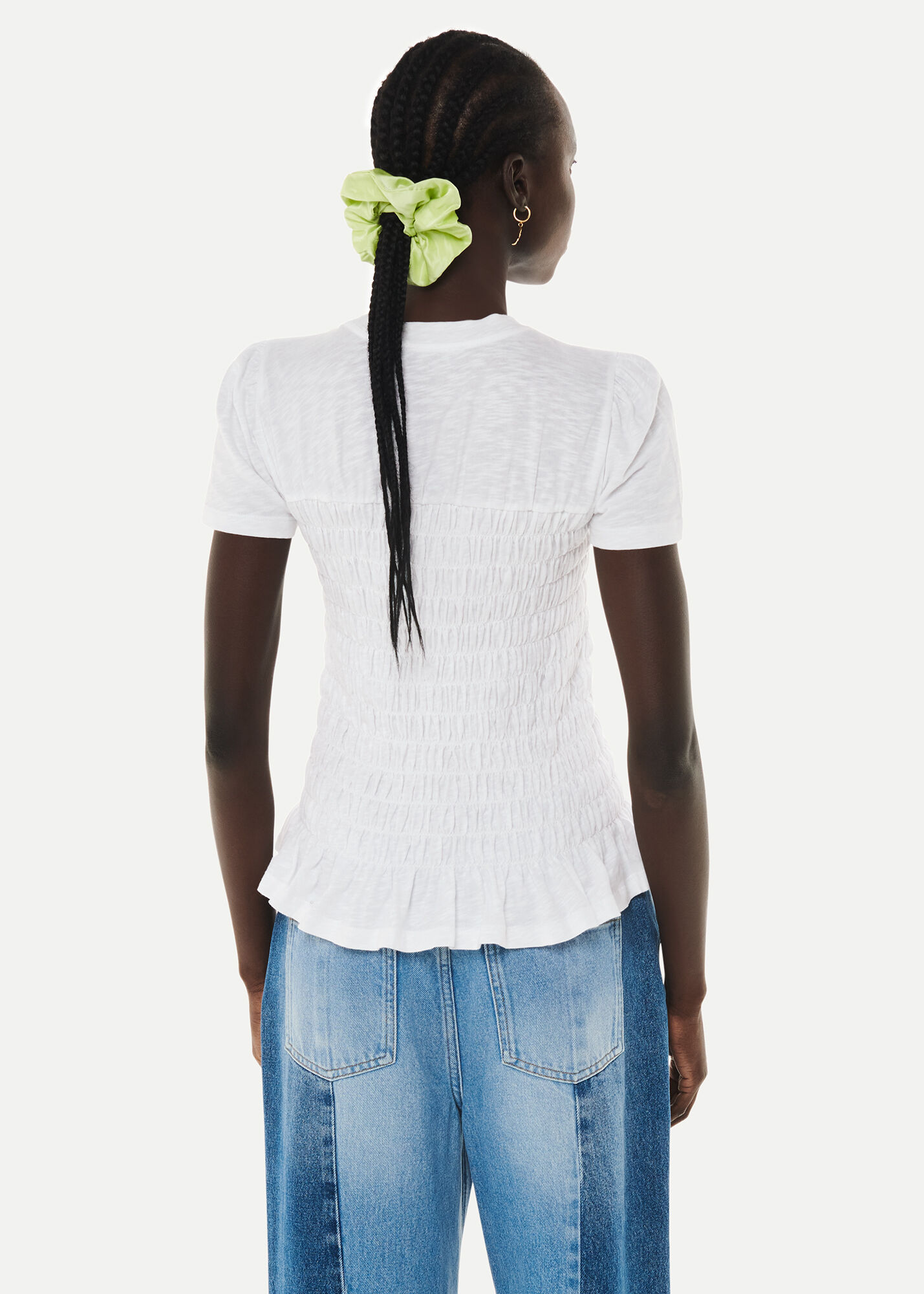 Ruched Detail Striped T-shirt