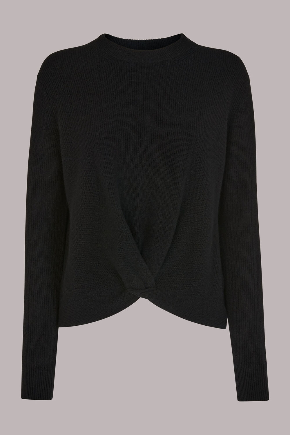 Twist Front Wool Cashmere Knit
