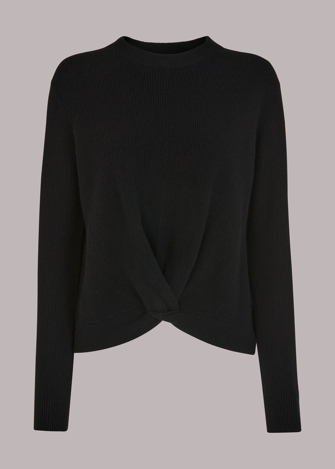 Twist Front Wool Cashmere Knit