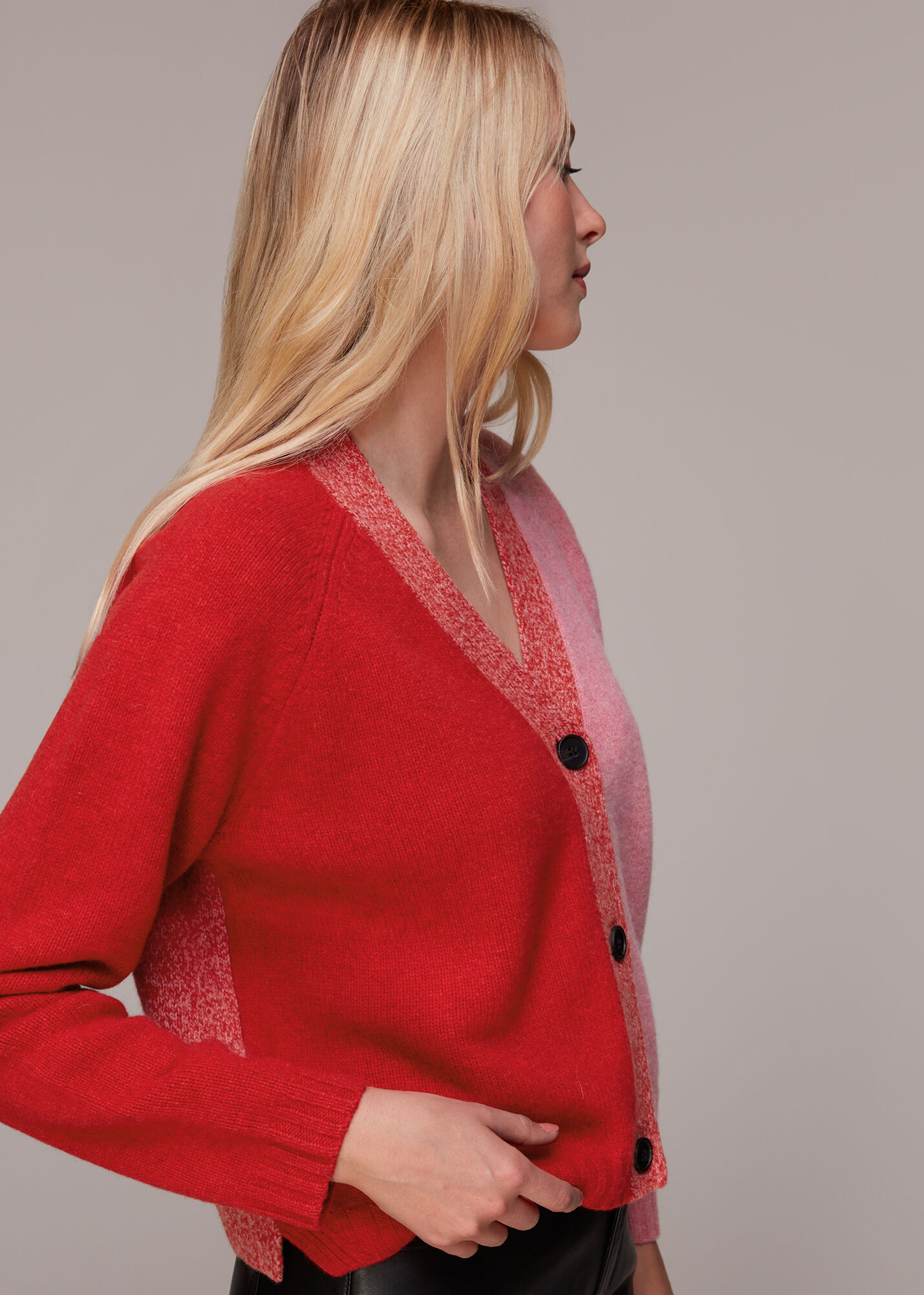 Red boyfriend cardigan discount