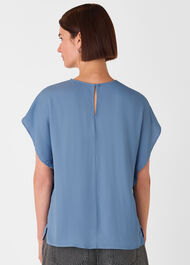 Short Sleeve Crepe Shell Top