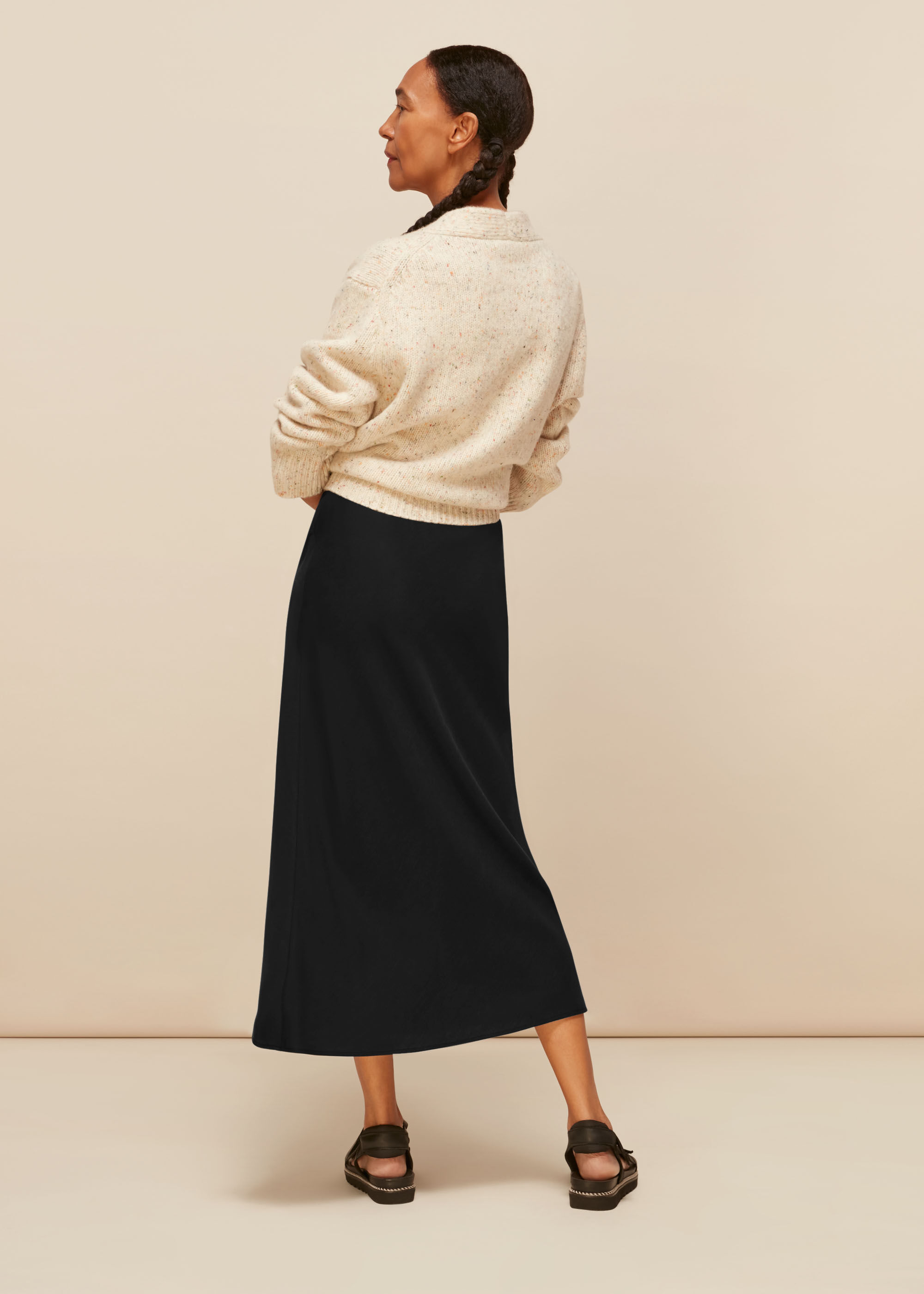 Black bias on sale cut skirt