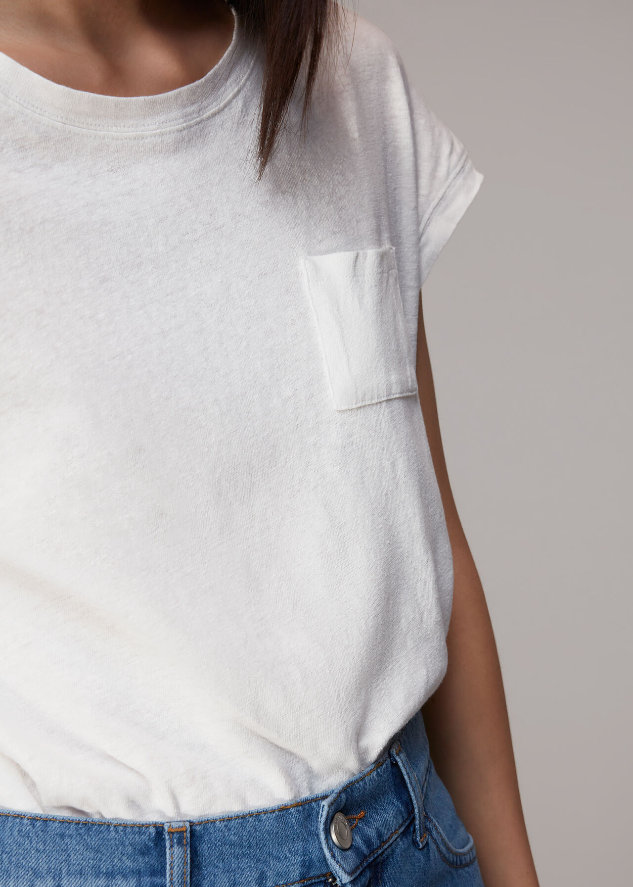 Ember Linen Mix Pocket Tee