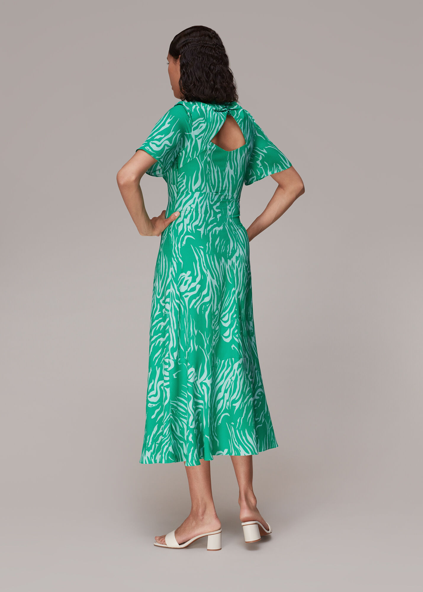 Green/Multi Midnight Tiger Alana Dress WHISTLES