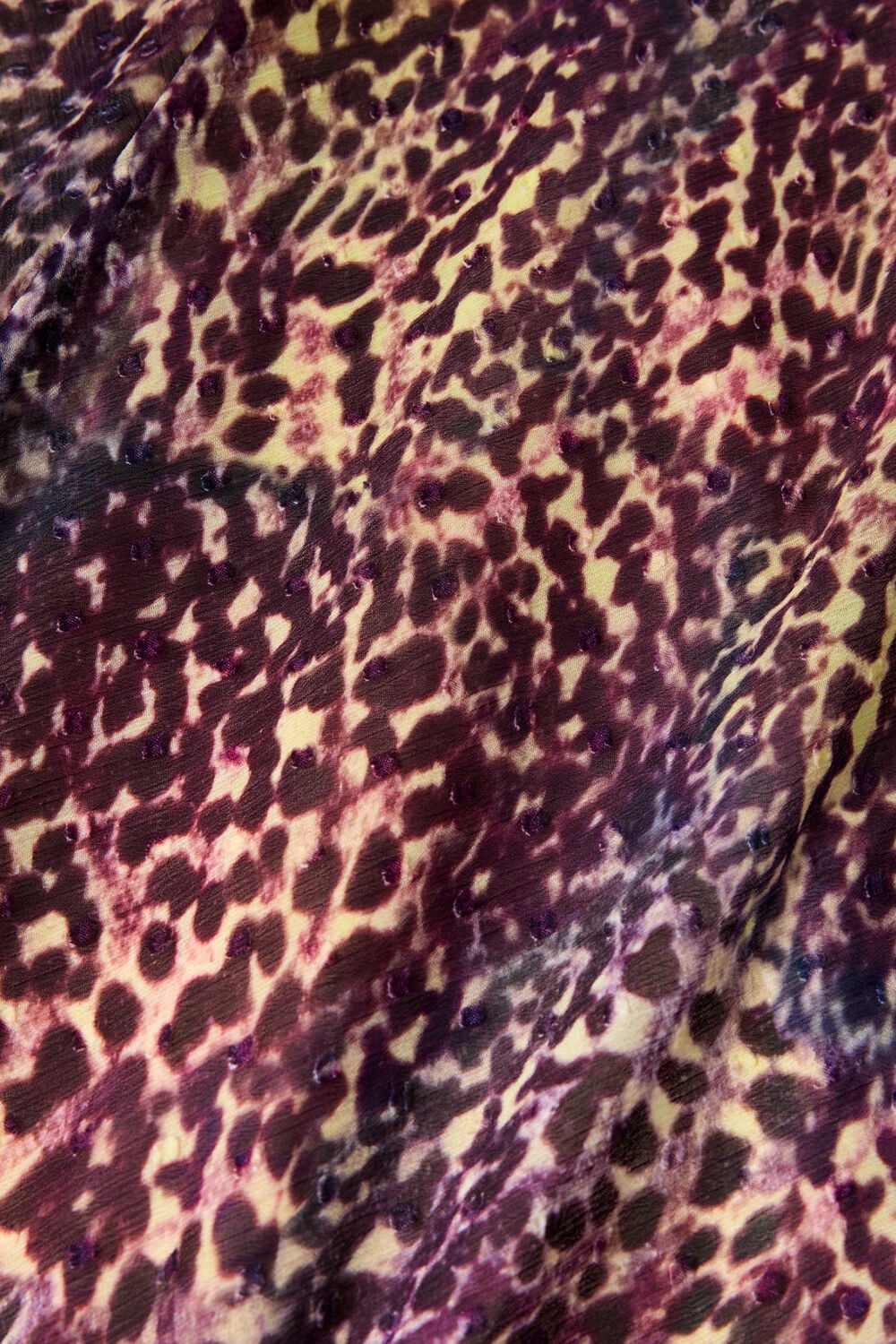 Purple Orchid Print V Neck Midi Dress
