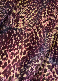 Orchid Print V Neck Midi Dress