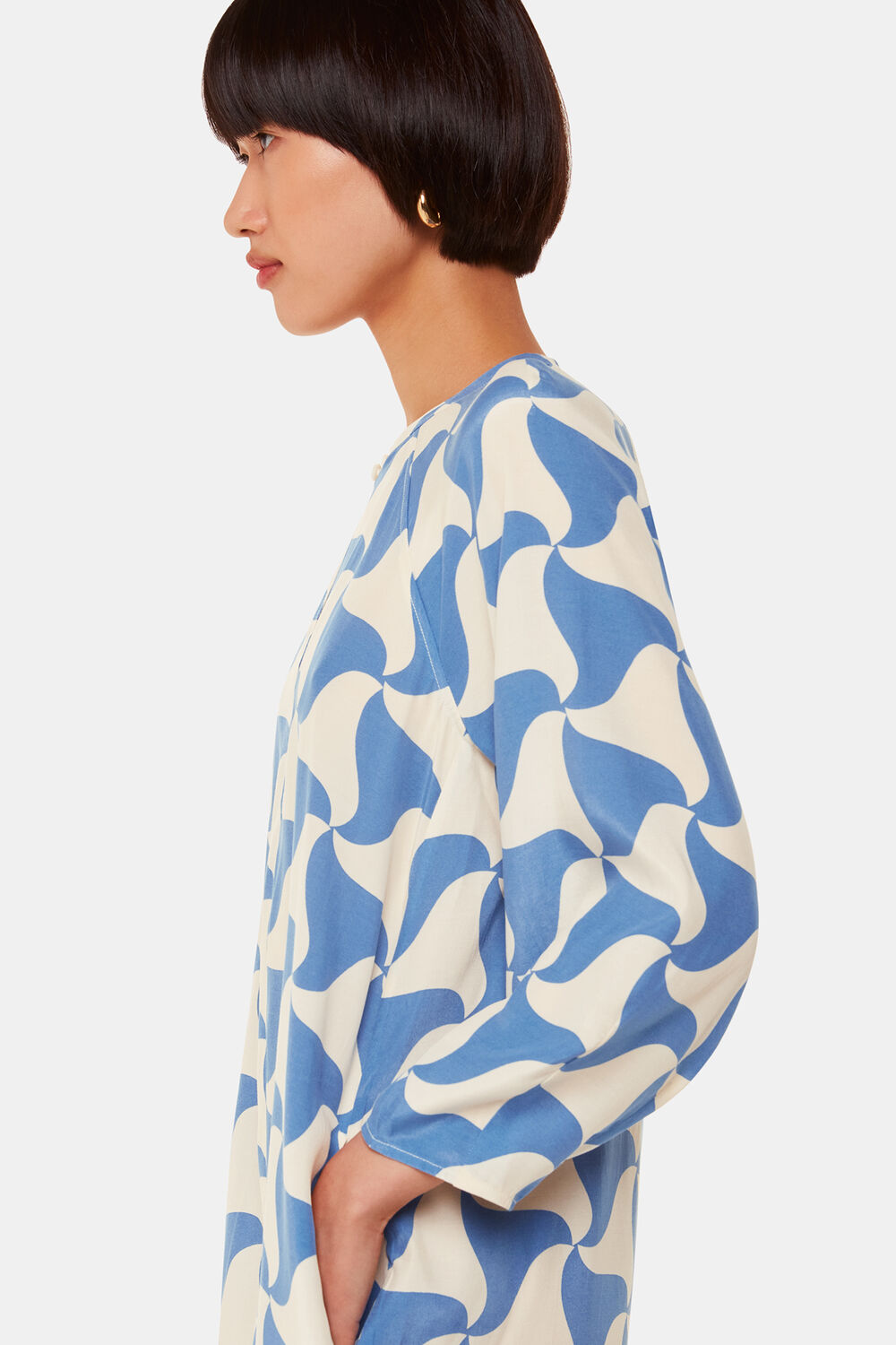 Blue Spun Triangle Dress