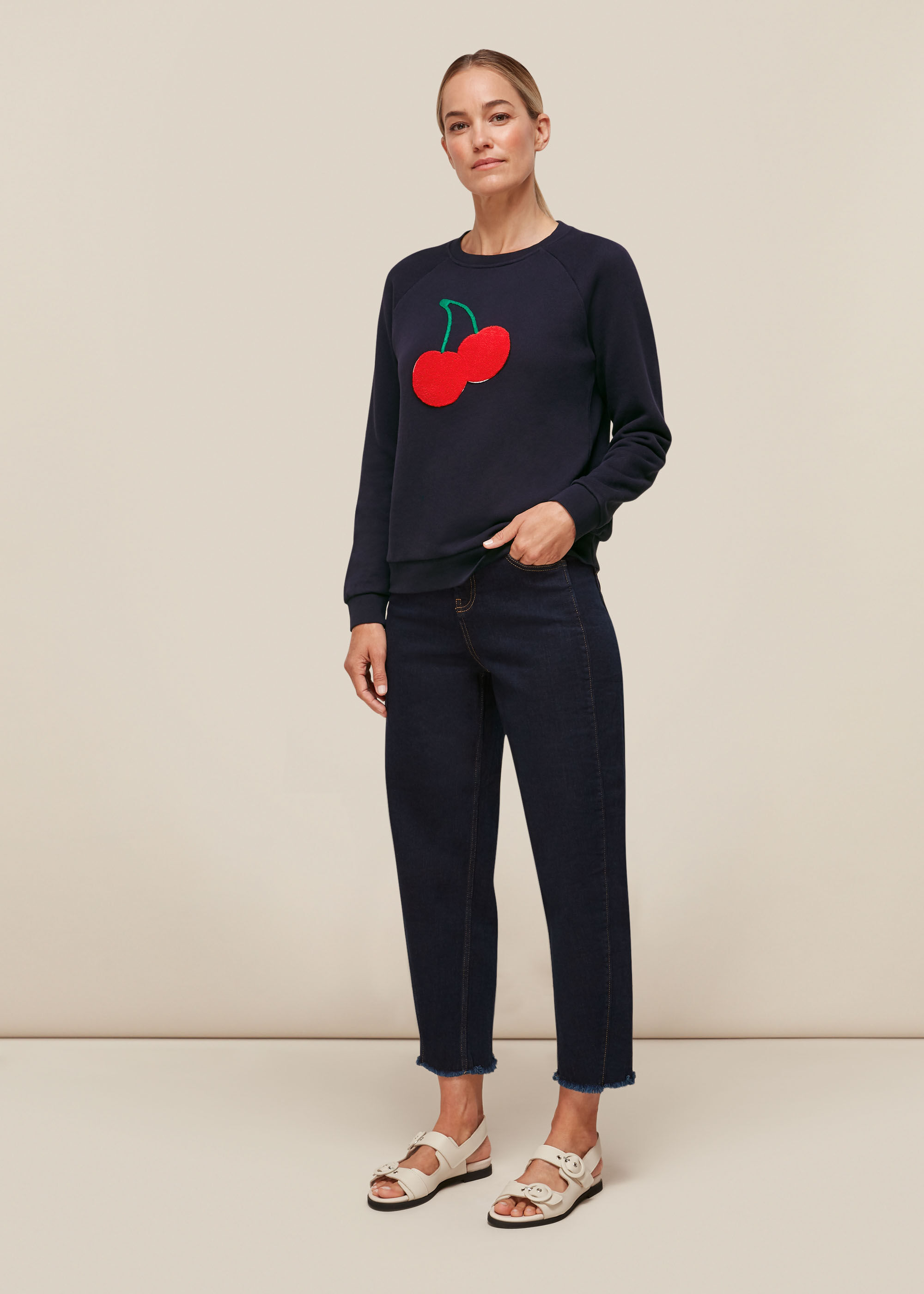 Whistles cherry sweatshirt clearance