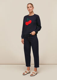 Cherry Embroidered Sweat