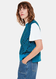 Striped Corners Jacquard Tank
