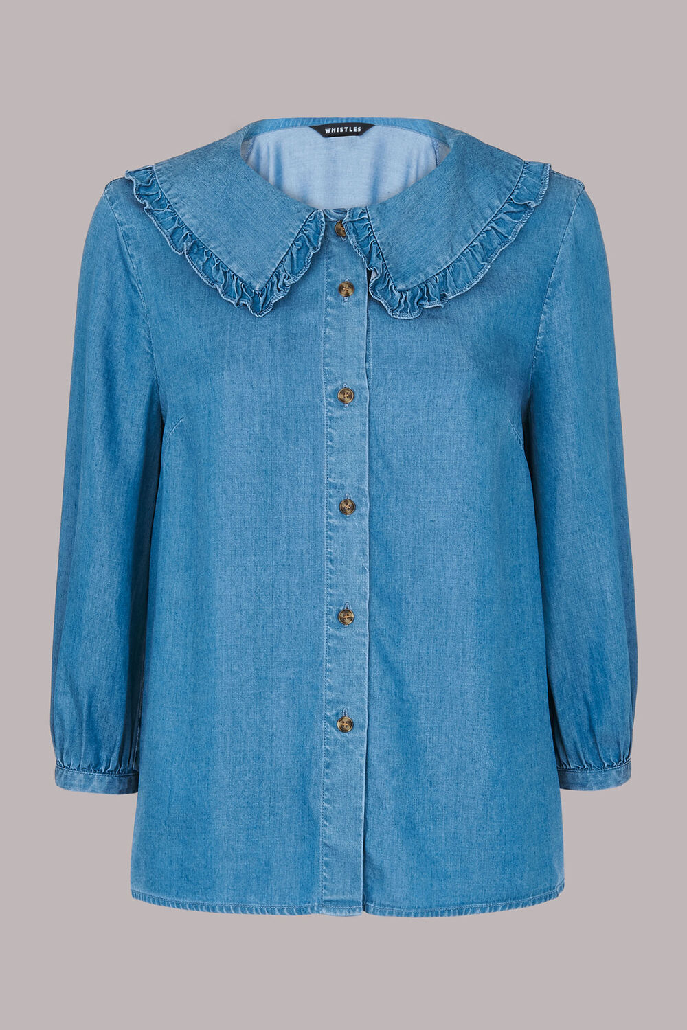 Collar Detail Denim Shirt