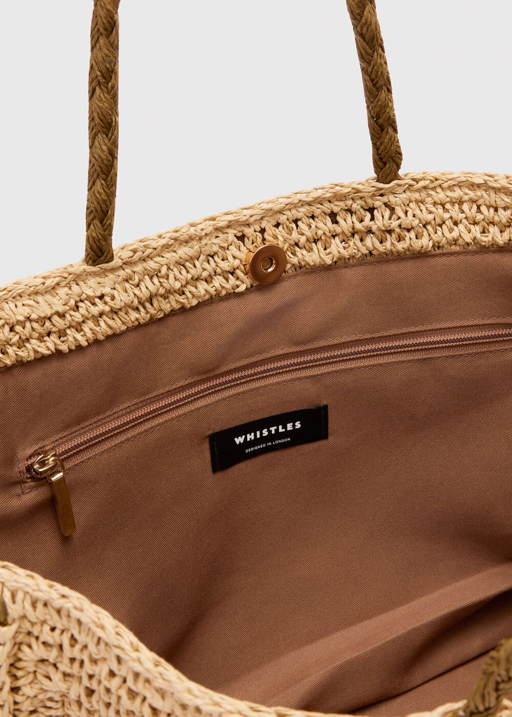 Patchwork Straw Tote Bag