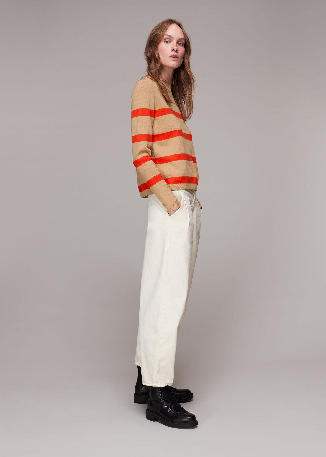 Stripe Crew Neck Knit