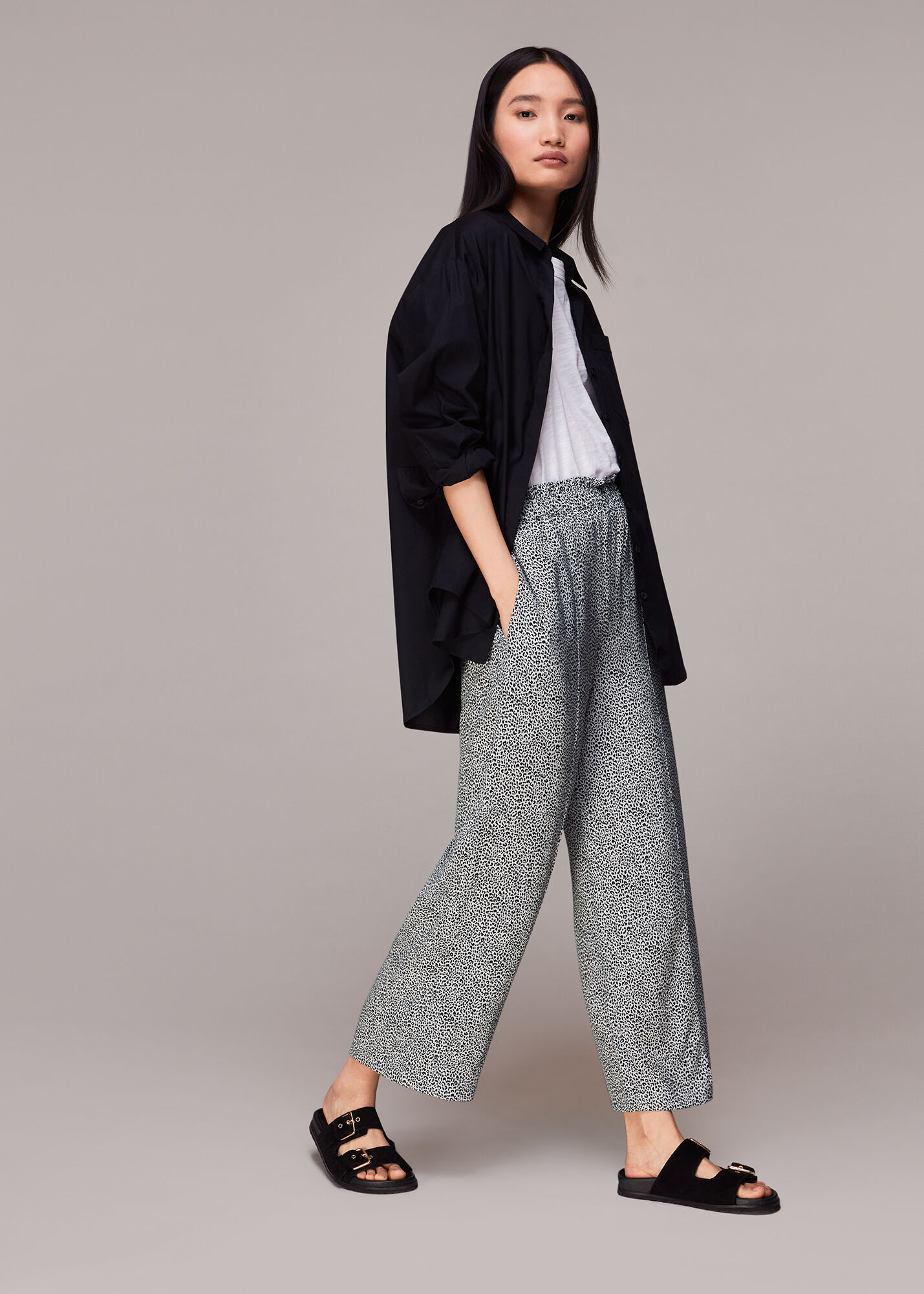 H&m leopard print trousers top