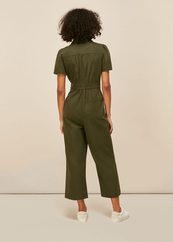 Khaki Emma Pocket Detail Jumpsuit