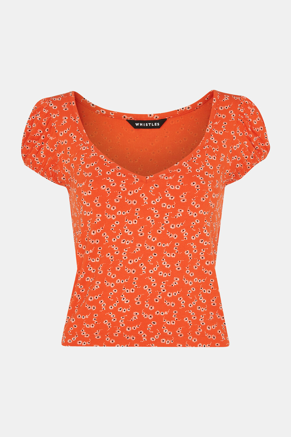 Micro Floral Sweetheart Top