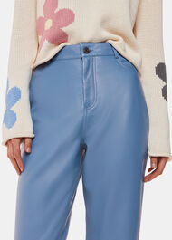Straight Leg Leather Trouser