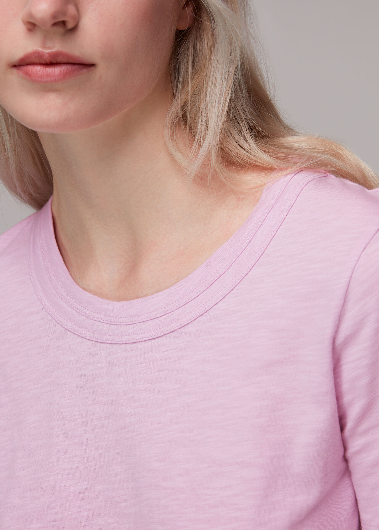 Lilac Rosa Double Trim T-Shirt | WHISTLES |