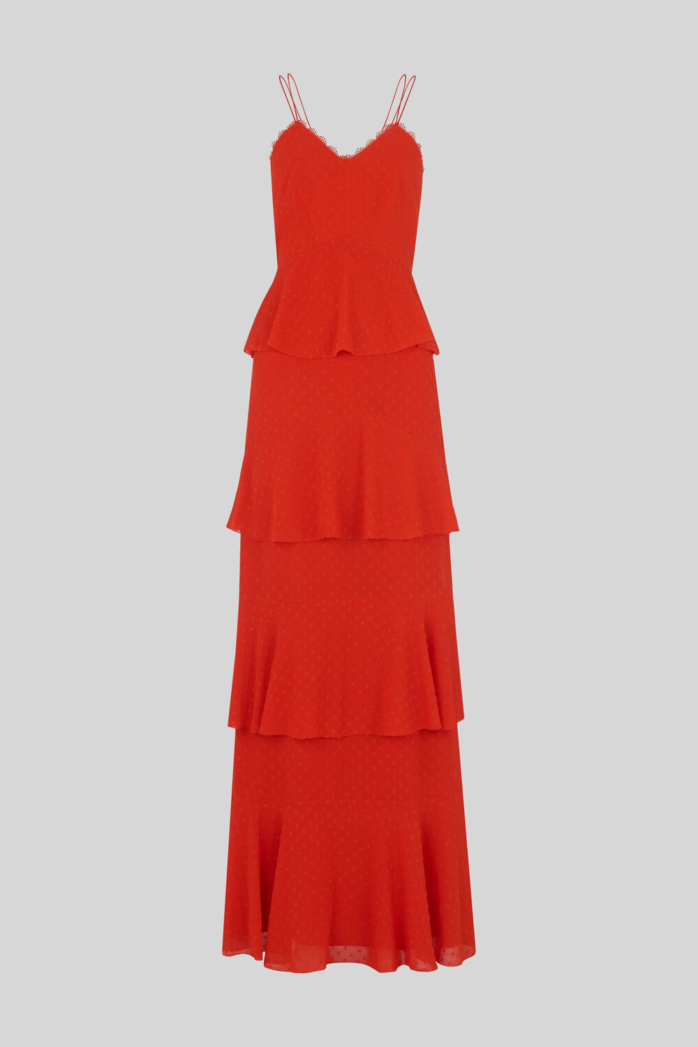 Anette Dobby Tiered Maxi Dress Red