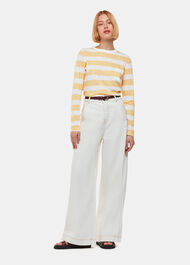 Stripe Crew Neck Pocket Top