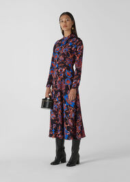 Ruby Trailing Bloom Dress Black/Multi