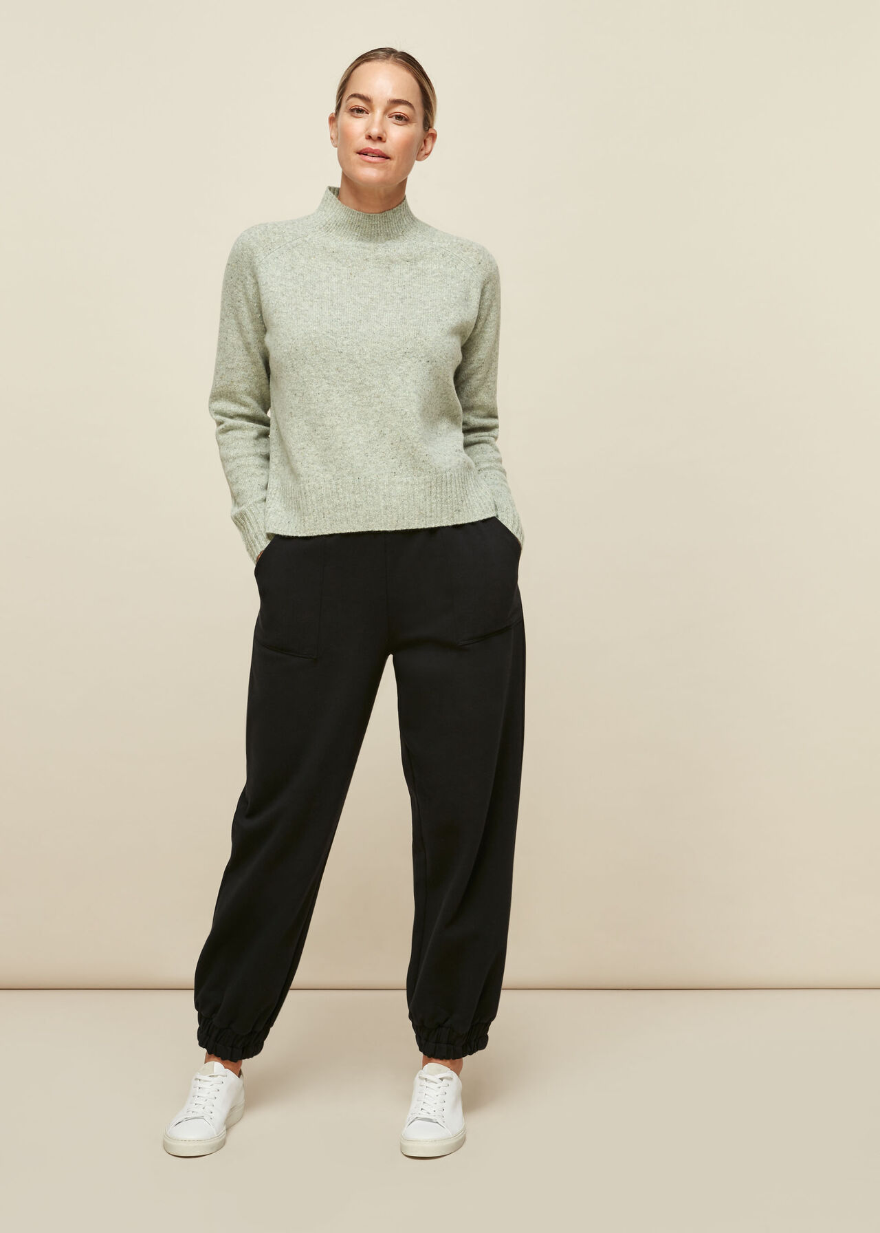 Mint Funnel Neck Merino Knit | WHISTLES