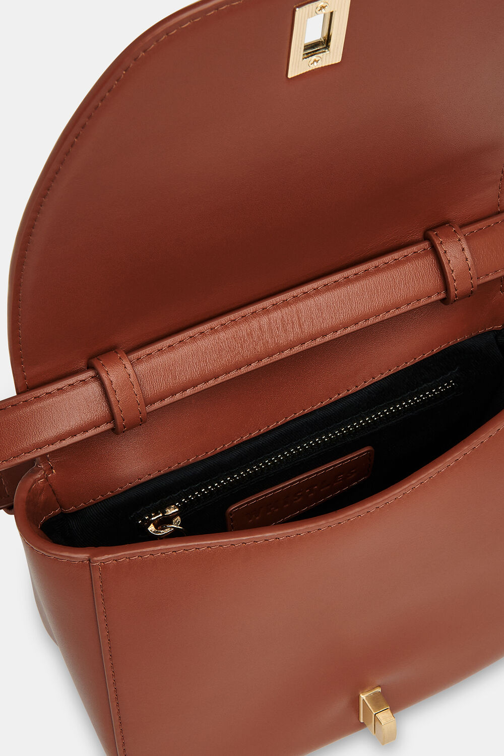 Brown Carlota Turnlock Satchel