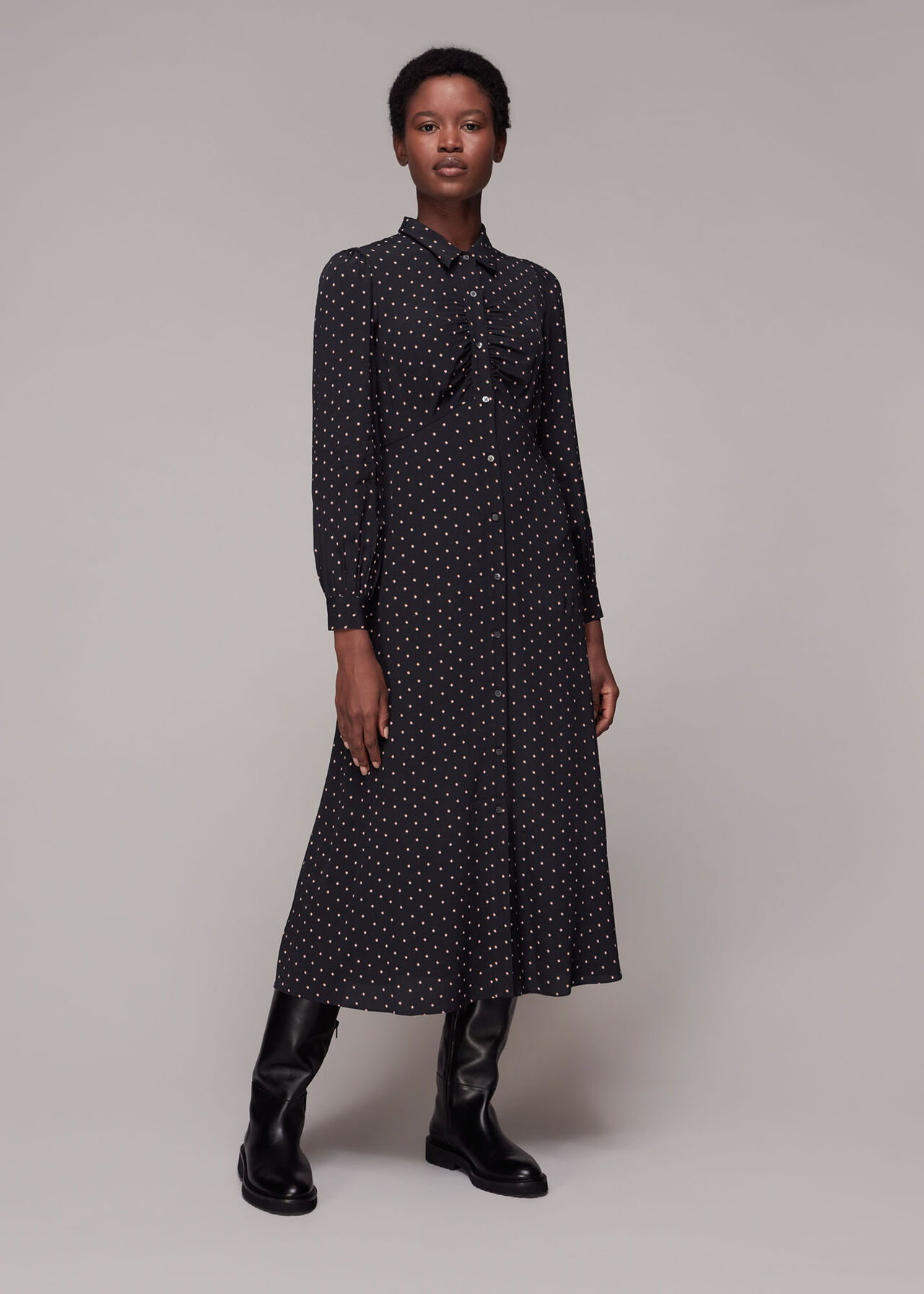 Molly Star Print Shirt Dress