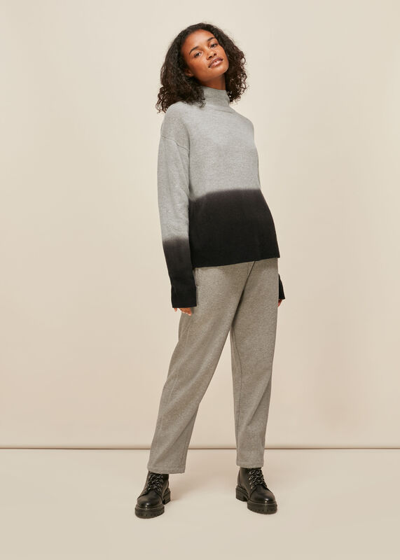 Dip Dyed Funnel Neck