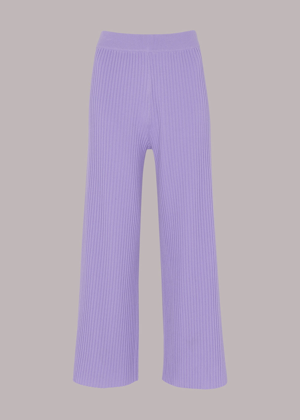 Wide Leg Rib Knit Trouser