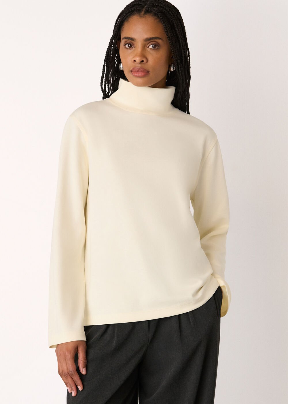 Long Sleeve Funnel Neck Jersey