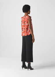 Confetti Floral Frill Top Red/Multi