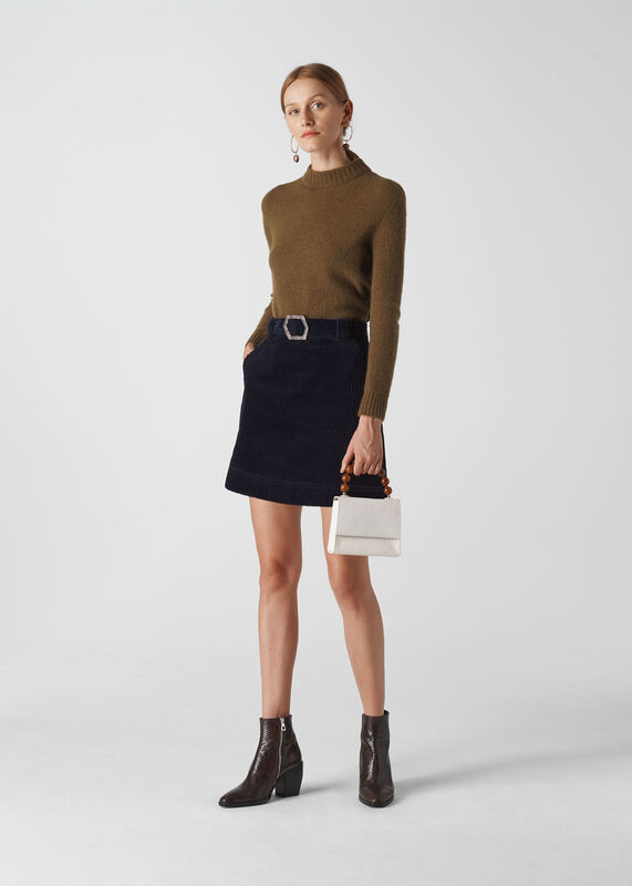 Cord Resin Buckle Skirt