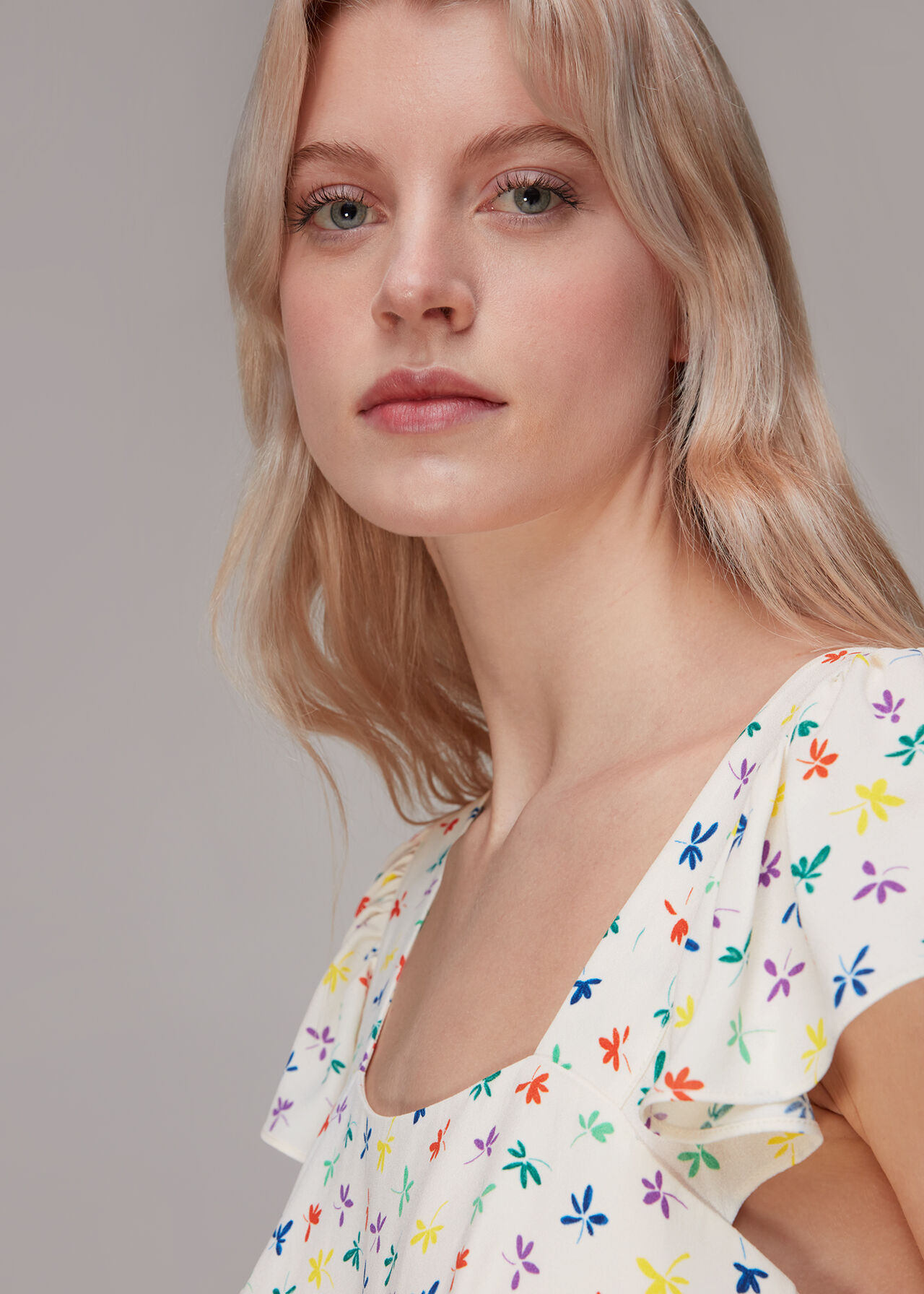 Dancing Floral Midi Dress