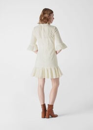 Augustina Broderie Dress Ivory/Multi
