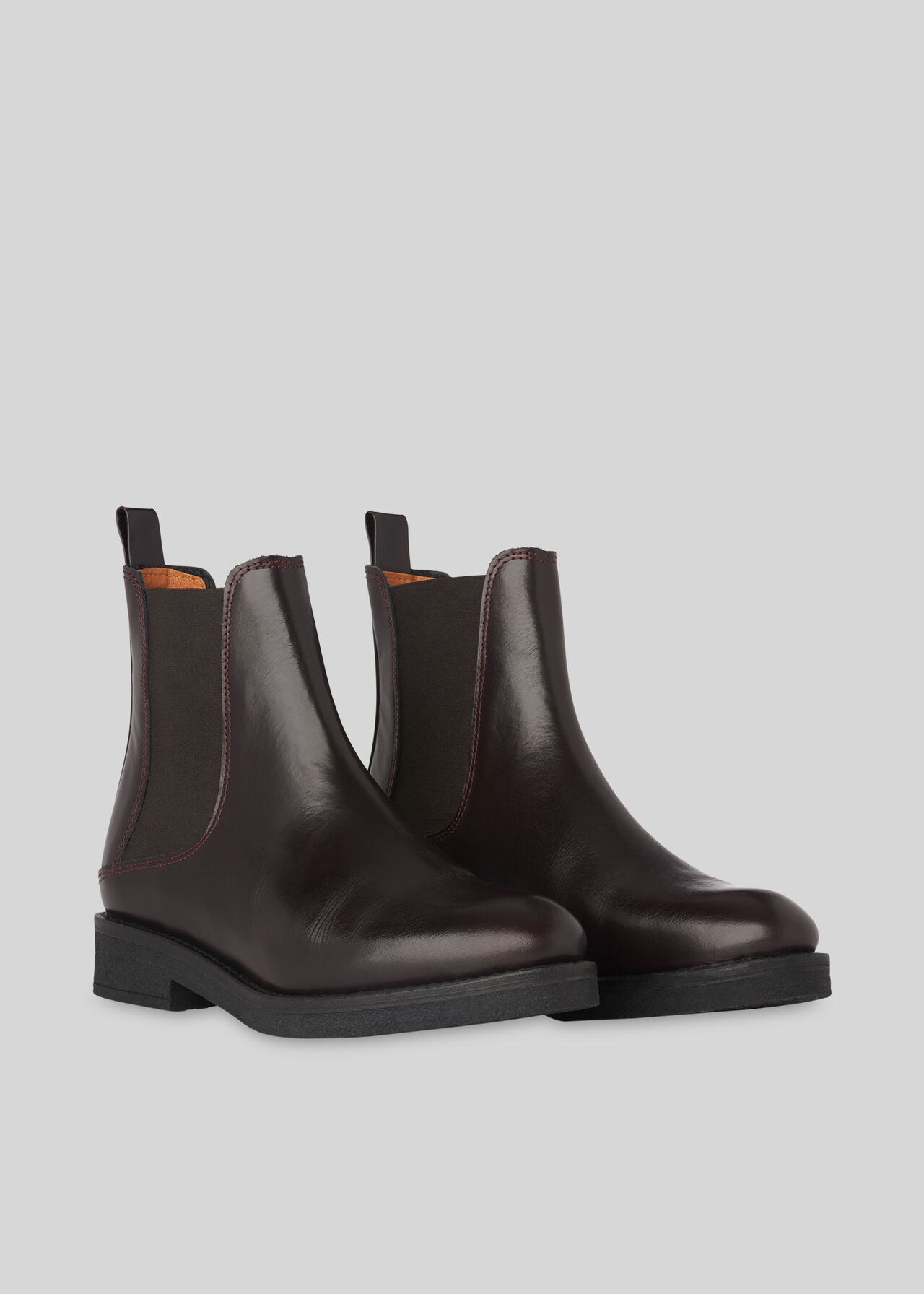 Arno Rubber Sole Chelsea Boot Burgundy