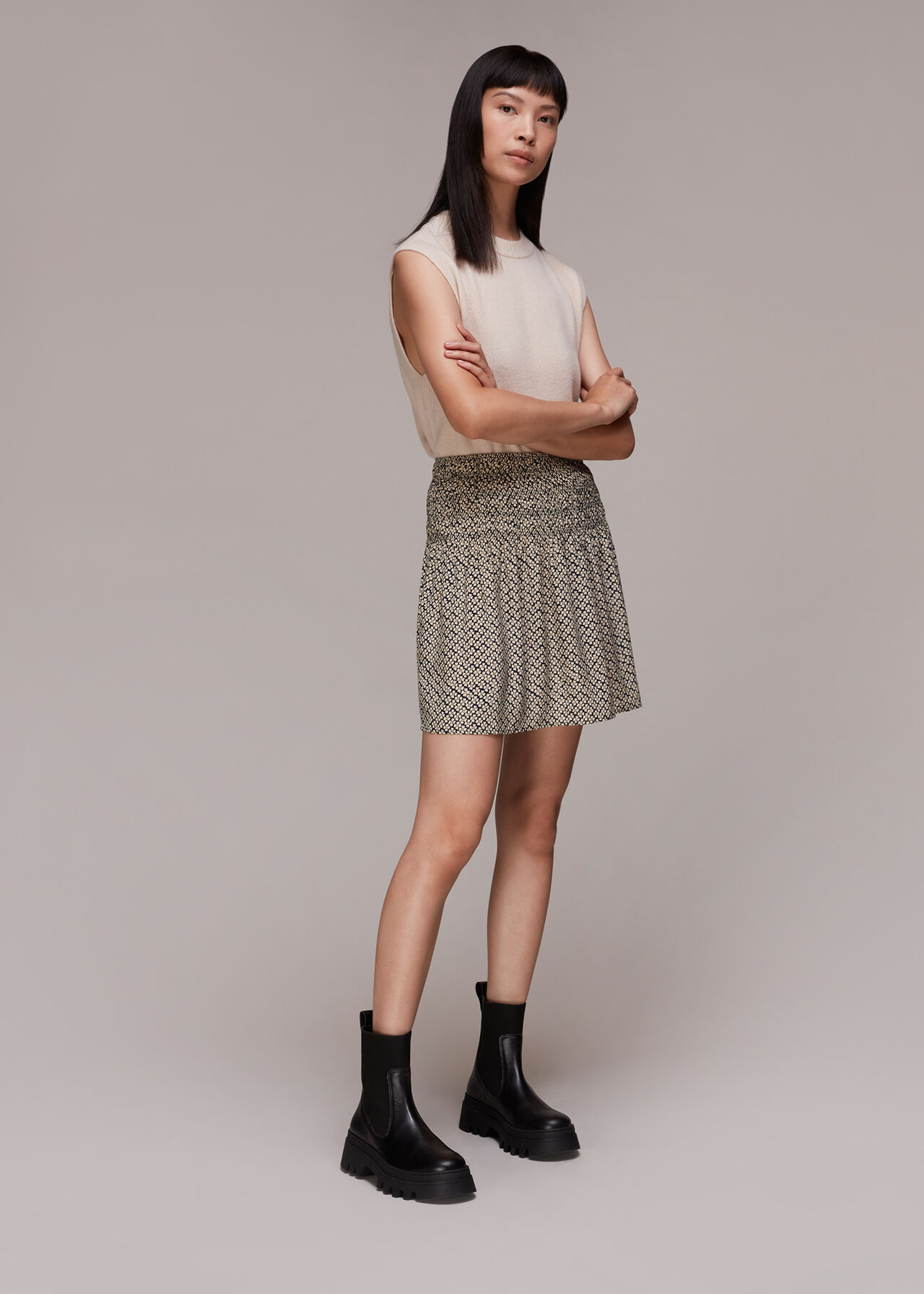 Clover Print Flippy Skirt