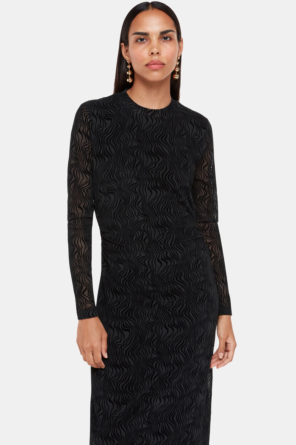 Squiggle Mesh Dress