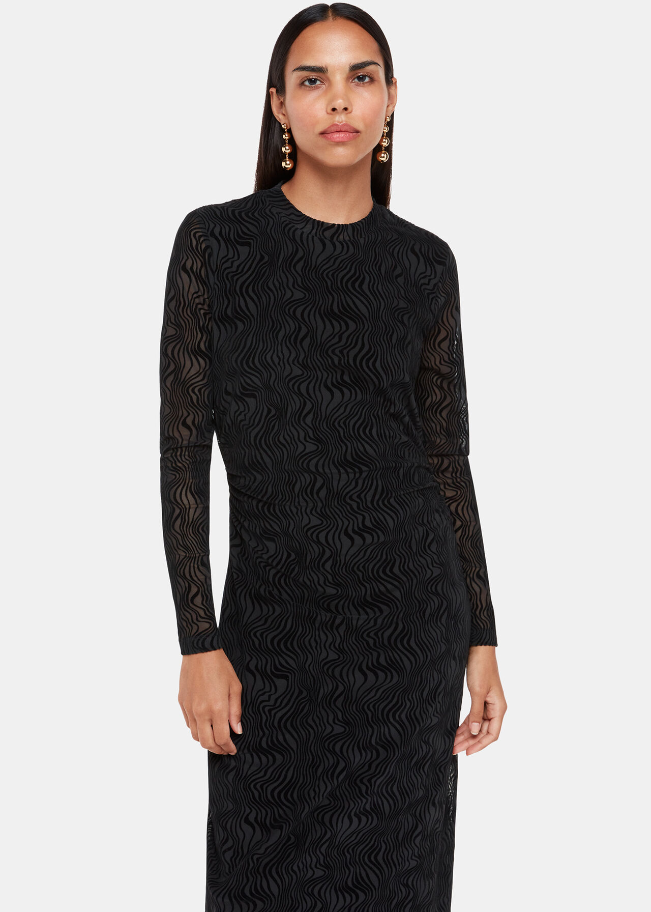 Squiggle Mesh Dress