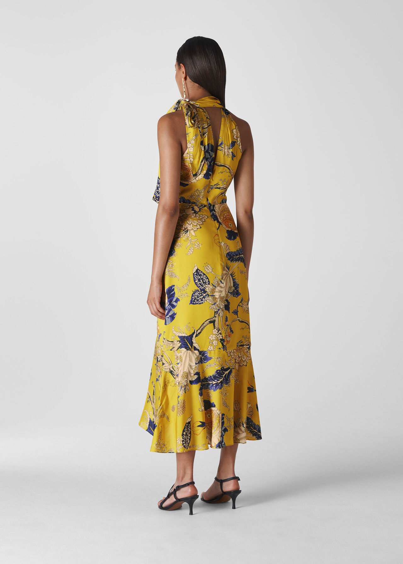 Peria Exotic Floral Dress Yellow/Multi