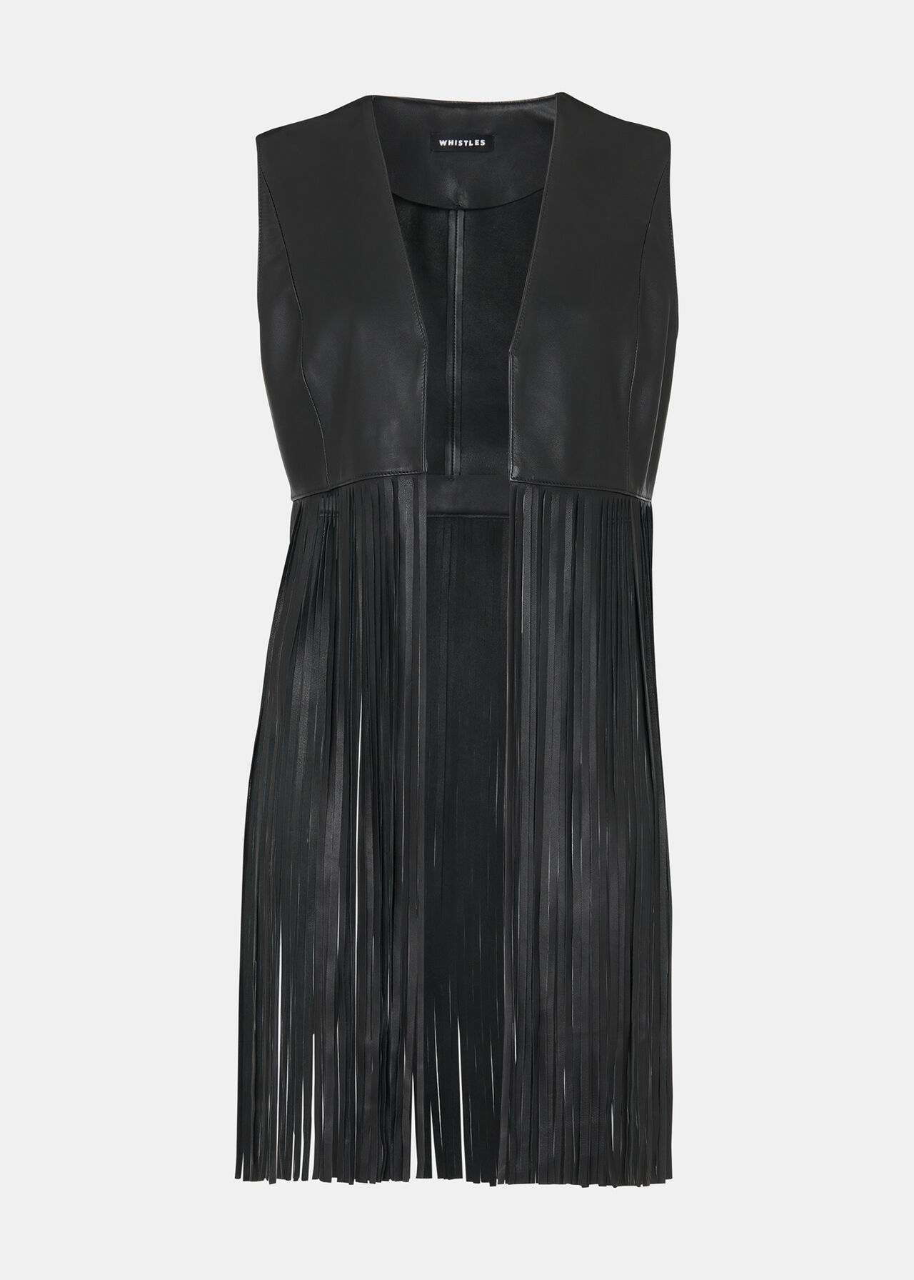 Rei Leather Fringed Waistcoat