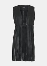 Rei Leather Fringed Waistcoat