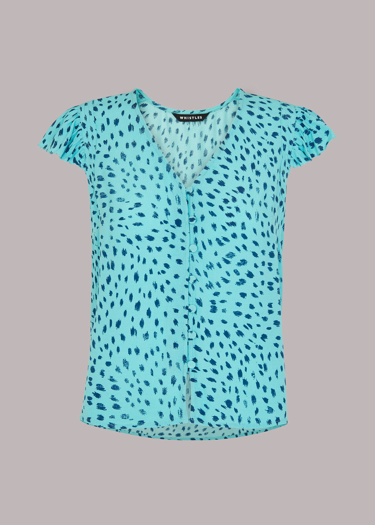 Speckled Spot Frill Top