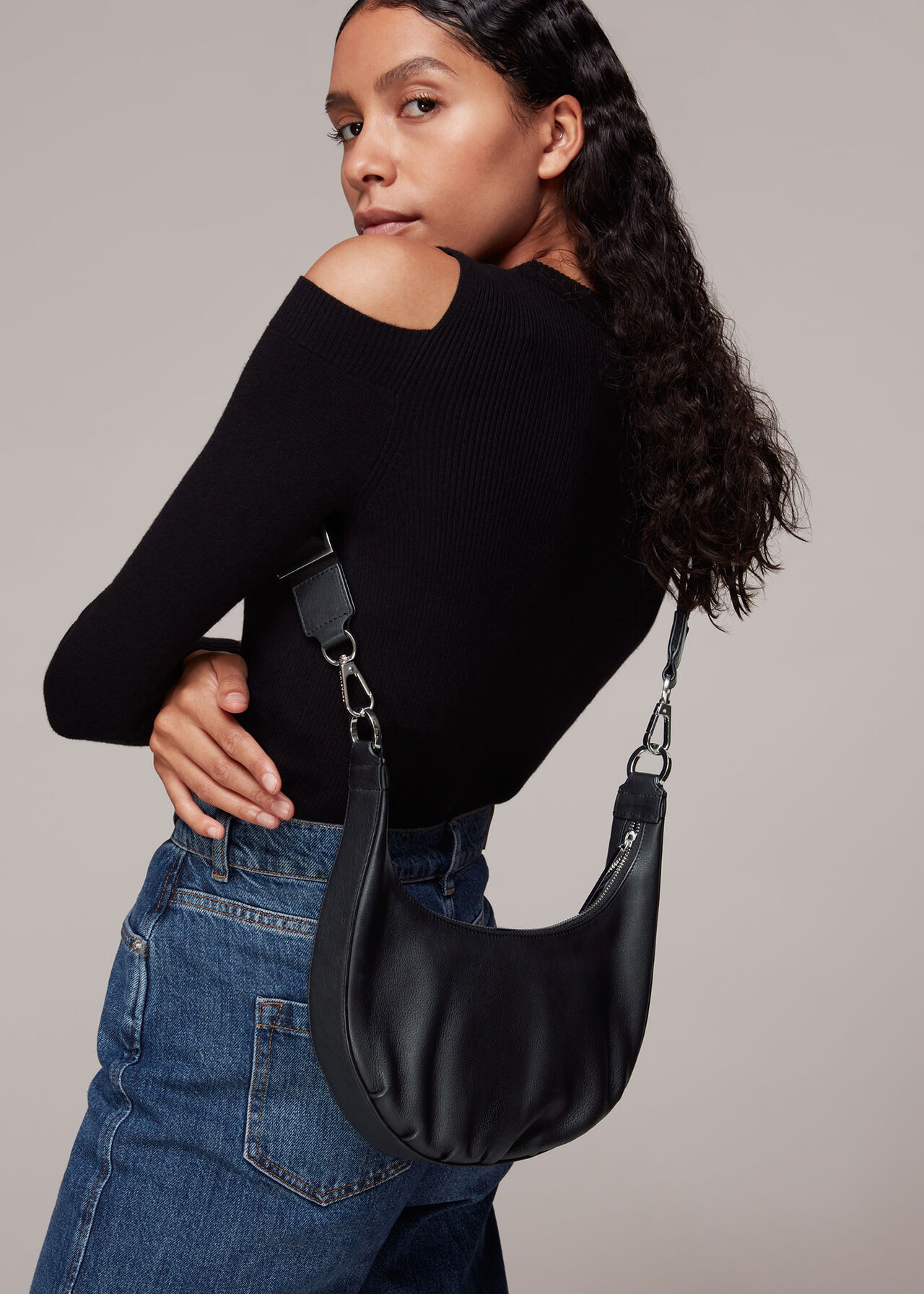 Black Frances Crossbody Bag | WHISTLES | Whistles UK