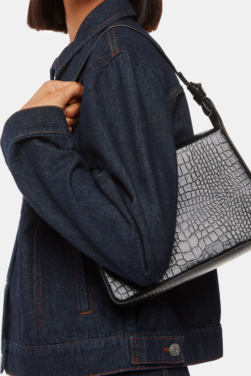 Erica Croc Shoulder Bag